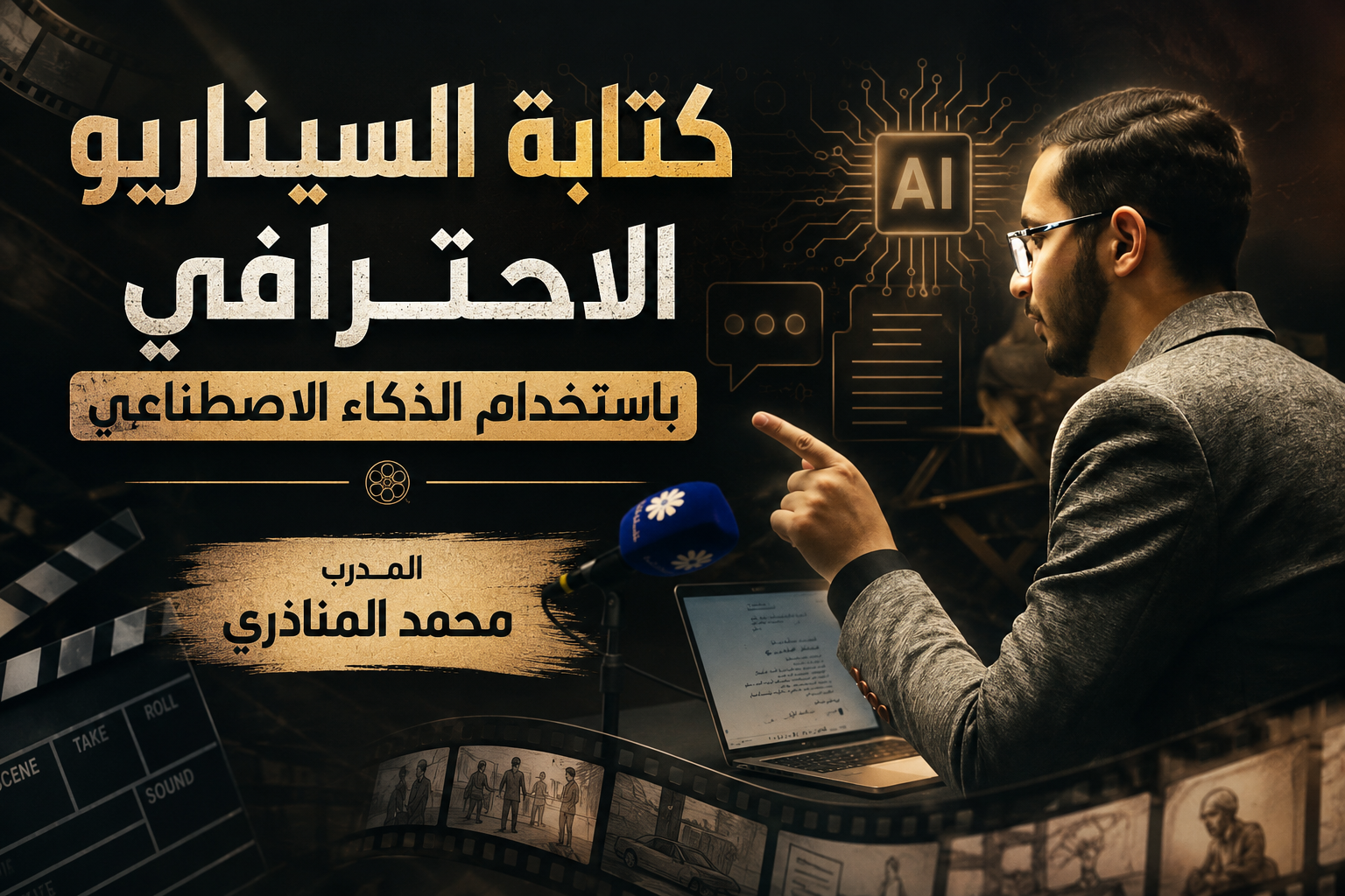كتابة السيناريو الاحترافي باستخدام الذكاء الاصطناعي 